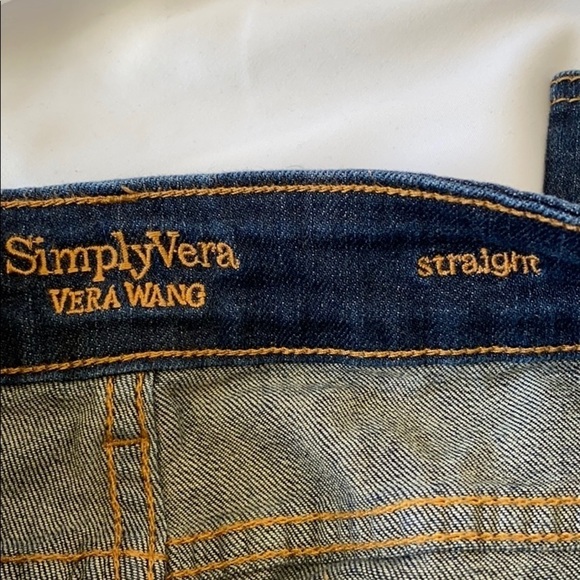 SIMPLY Vera by Vera Wang Straight Dark Denim Jean - Picture 6 of 6